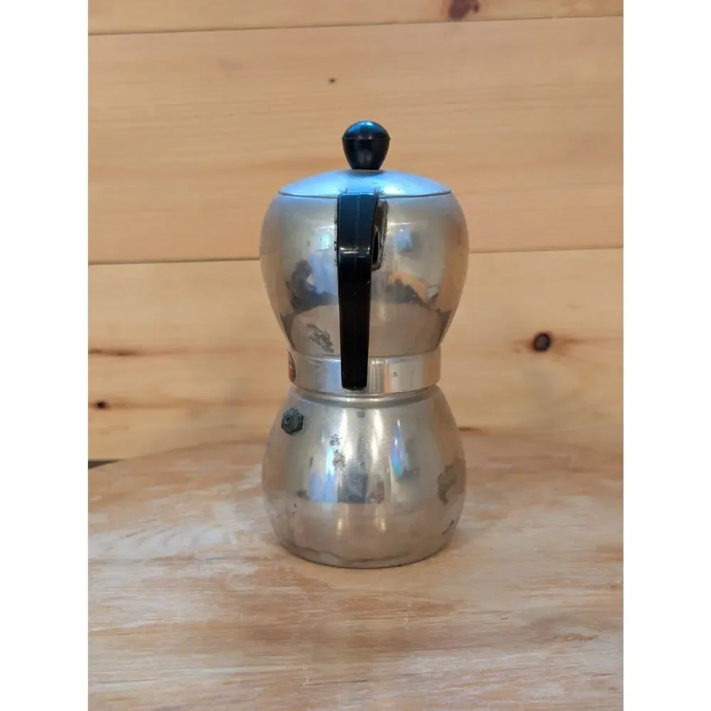 Vintage La Signora Stovetop Espresso Maker Moka Pot Aluminum 6.5